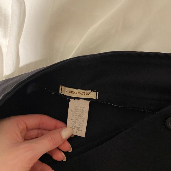 generation y charcoal gray mini skirt with side pleat - Picture 5 of 5